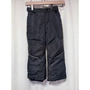 Kids Black Insulated Snow Pants Ski Bibs Size XS 4-5